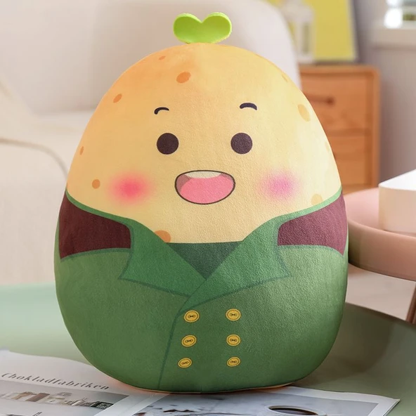 Sevimli Patates Peluş Yastık Bebek - Patates Filizi - 20cm