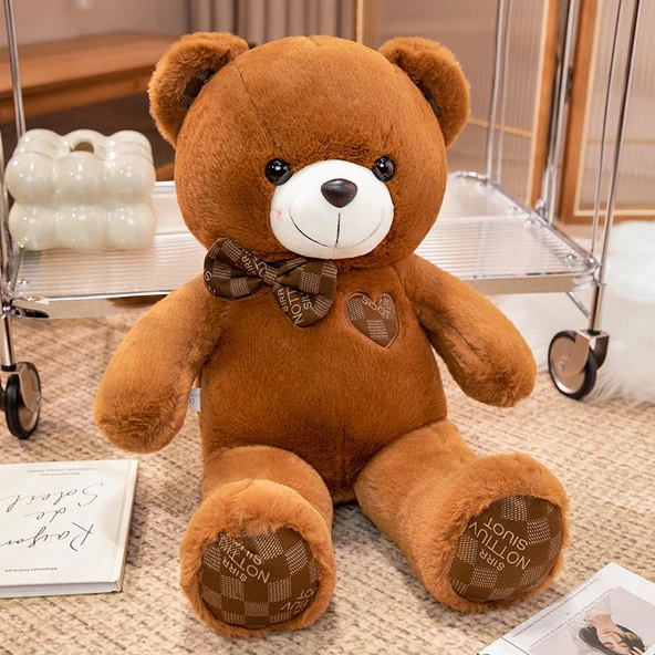 Peluş Oyuncak Ayı - Koyu Kahverengi - 50cm