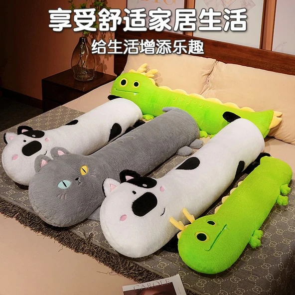 Çıkarılabilir Yıkanabilir Bacak Yastığı Peluş Oyuncak - Kedi - 130cm - 3