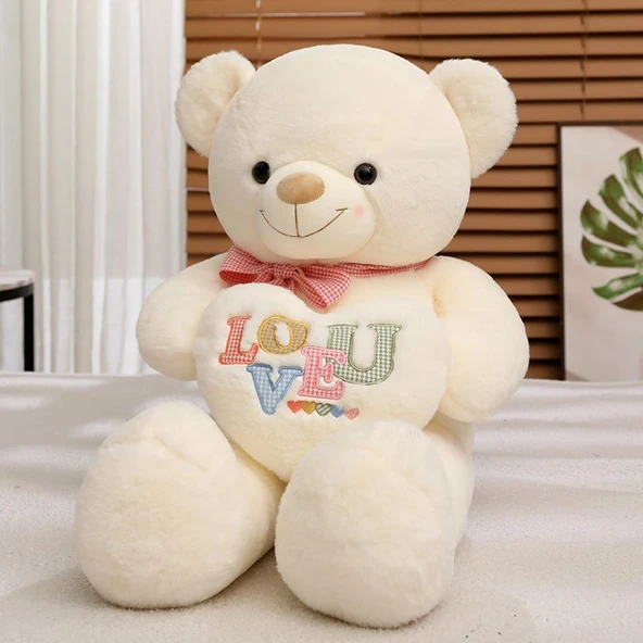 Bej Kalpli Peluş Ayıcık - 95cm