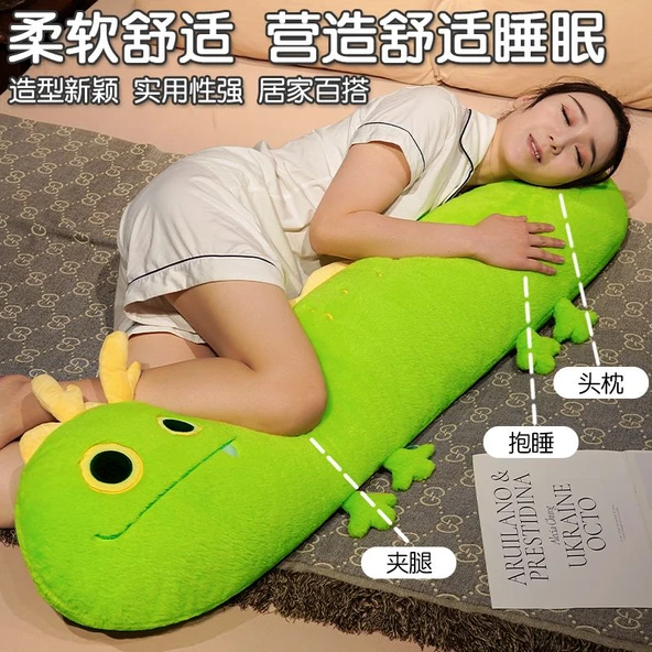 Çıkarılabilir Yıkanabilir Bacak Yastığı Peluş Oyuncak - Kedi - 130cm - 4