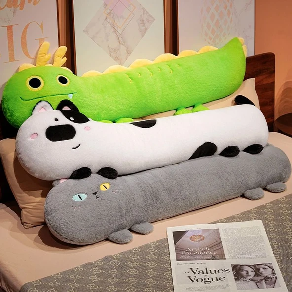 Çıkarılabilir Yıkanabilir Bacak Yastığı Peluş Oyuncak - Kedi - 130cm - 12