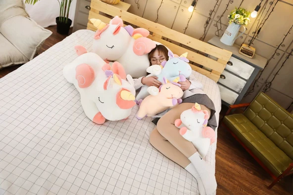 Mavi Unicorn Peluş Oyuncak - 100cm - 12