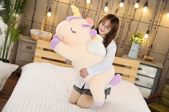 Mavi Unicorn Peluş Oyuncak - 100cm - 5