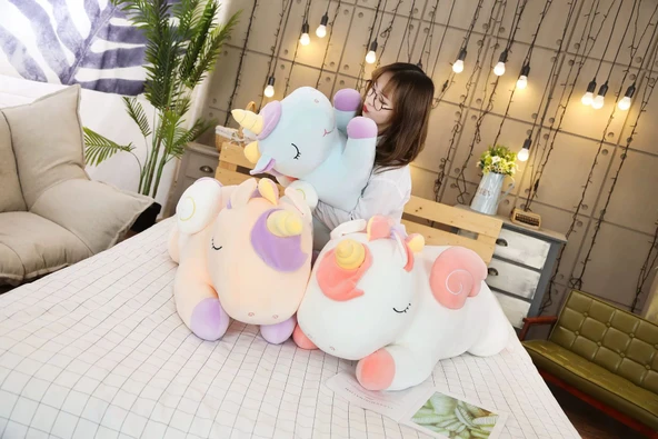 Mavi Unicorn Peluş Oyuncak - 100cm - 7