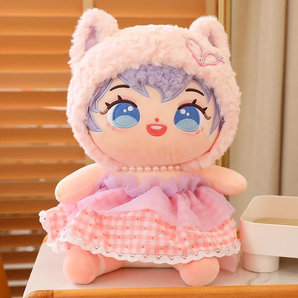 Pamuk Peluş Oyuncak Bebek - Pembe - 45cm