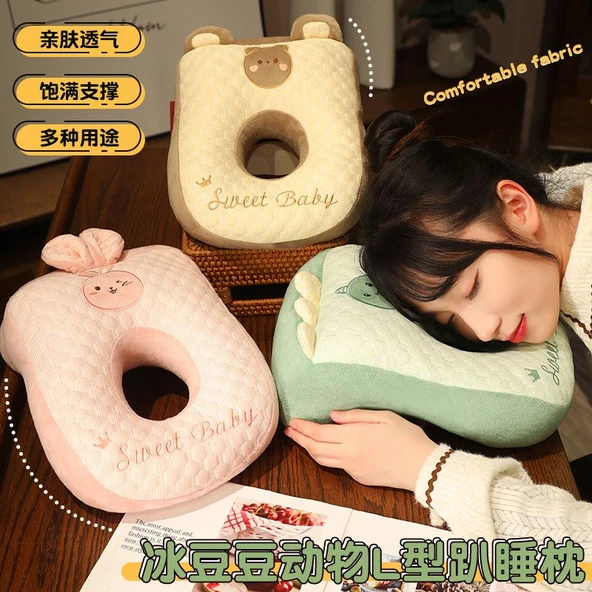 L Şeklinde Uyku Yastığı - Dinozor - 33x23cm - Resim 3