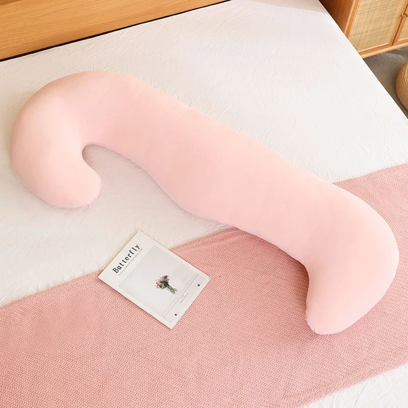 Buz İpek Bacak Yastığı - Pembe - 100cm