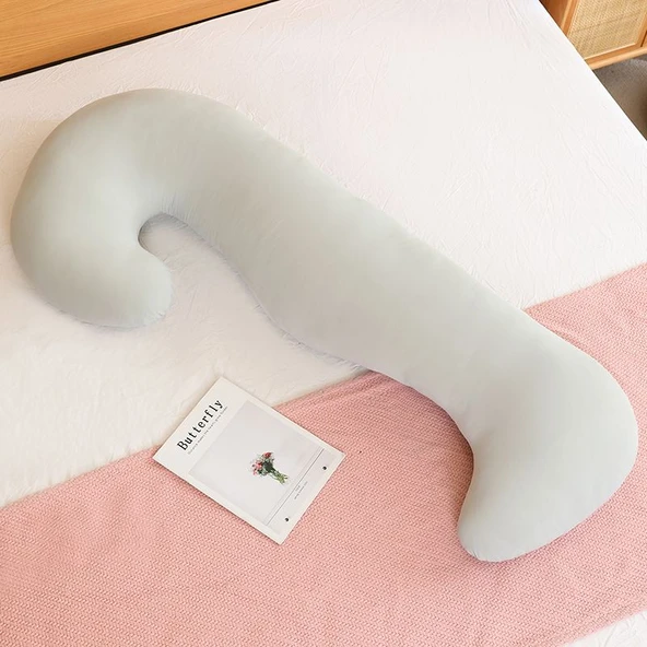 Buz İpek Bacak Yastığı - Gri - 100cm