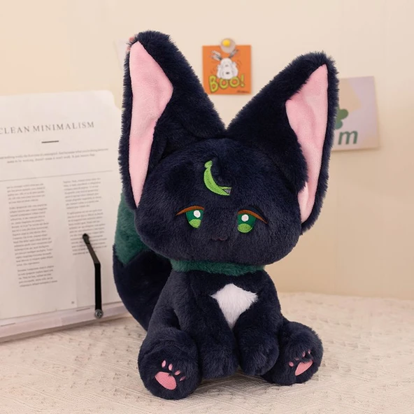 Xiao Cat Tighnari Peluş Oyuncak Bebek - Mavi - 25cm