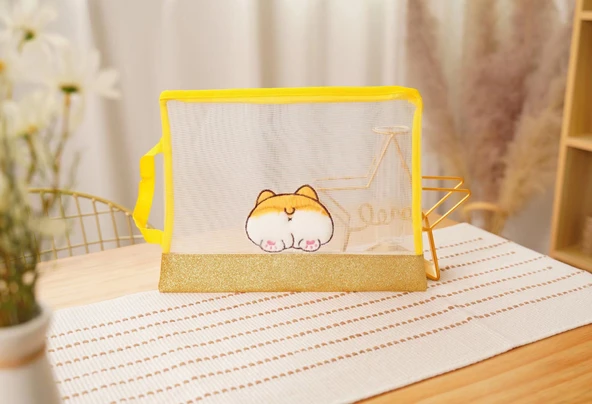 Çizgi Film Peluş Kimlik Kartı Tutucu - Köpek Poposu - 33.5x25cm