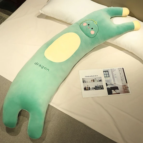 Tembel Peluş Yastık - Dinozor 85cm - İç Dolgusuz