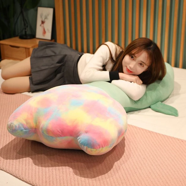 Çiçek Şeklinde Bacak Yastığı Peluş Oyuncak - Pembe - 70cm - 12