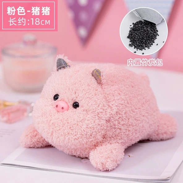 Bambu Kömürlü Peluş Oyuncak Bebek - Pembe - 18cm