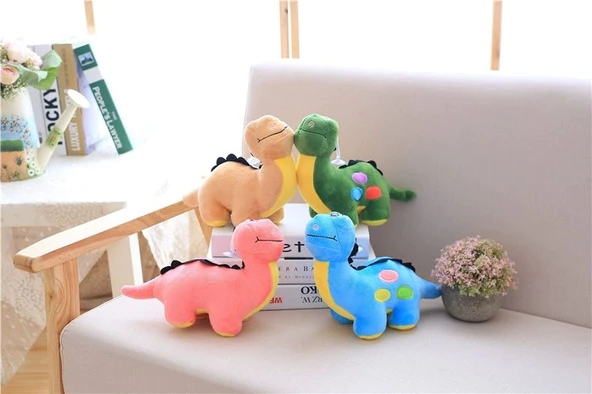 Pembe Dinozor Peluş Oyuncak - 20cm - 4