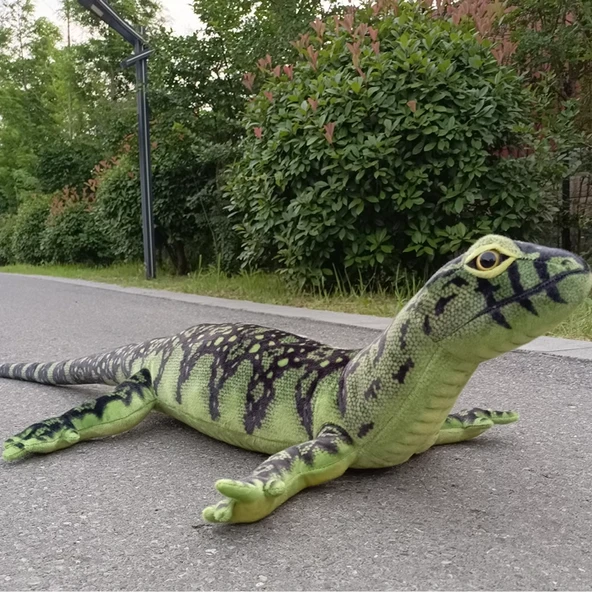 Gerçekçi Kertenkele Peluş Oyuncak - Yeşil 200cm
