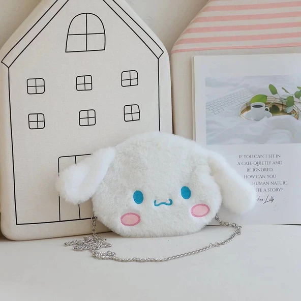 Peluş Zincirli Çanta - Çizgi Film Stil - Da Er Gou, 22x18cm - 7