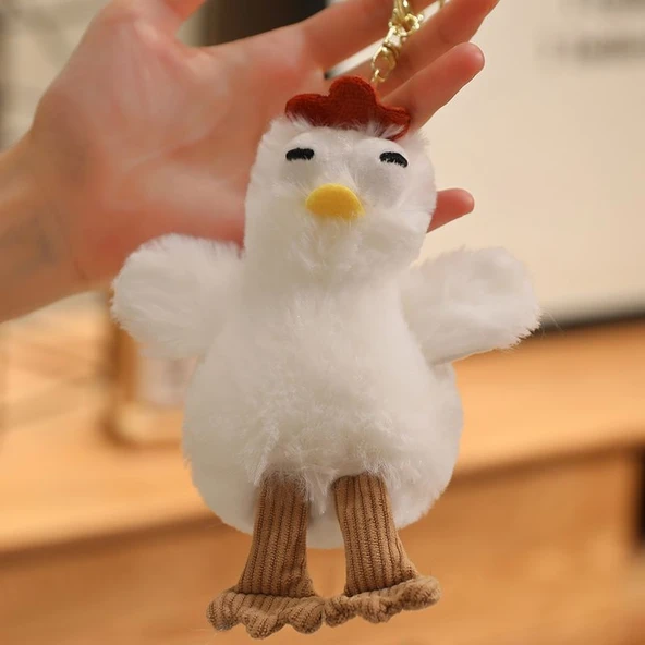 Beyaz Tavuk Kapibara Peluş Oyuncak - 11cm