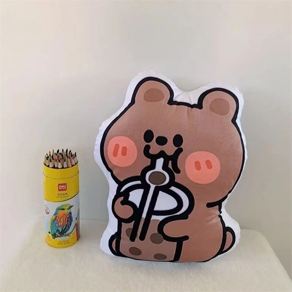 Peluş Yastık - Sarı Çiçek - 500 - 12