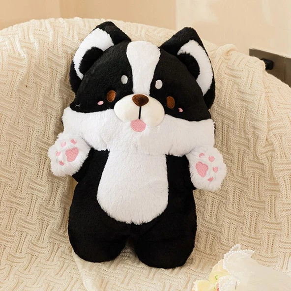 Siyah Corgi Peluş Oyuncak - 40cm