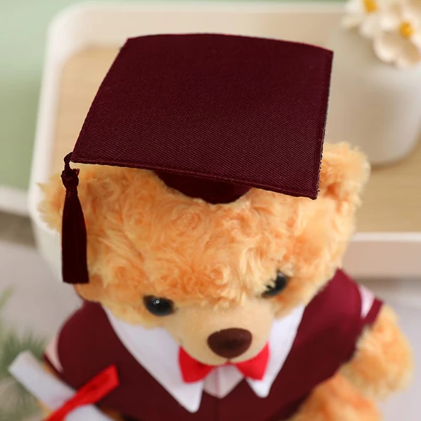 25cm Peluş Oyuncak Ayı - Çiçek Buketli - 10