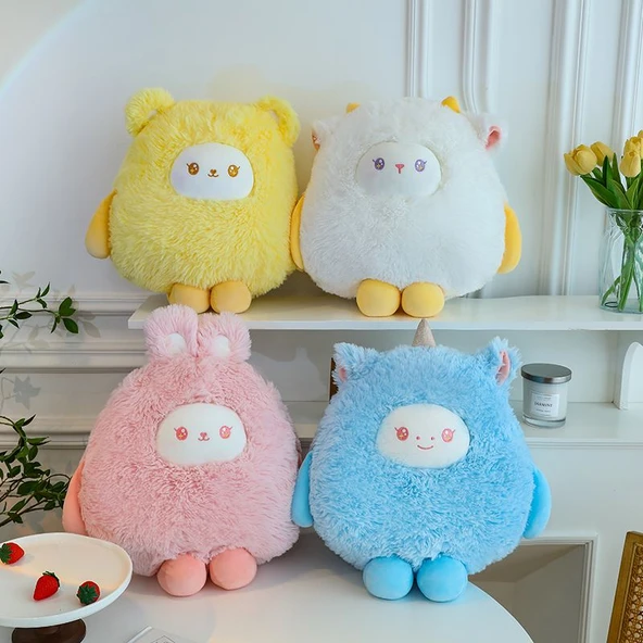 Yumuşak Peluş Oyuncak - Mavi Unicorn - 30cm - 8