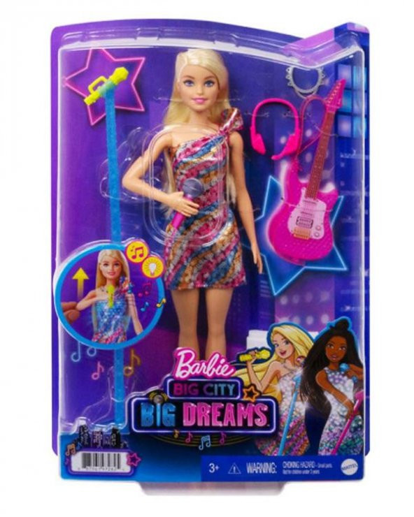 Barbie Büyük Hayaller Serisi Şarkıcı Bebek GYJ23