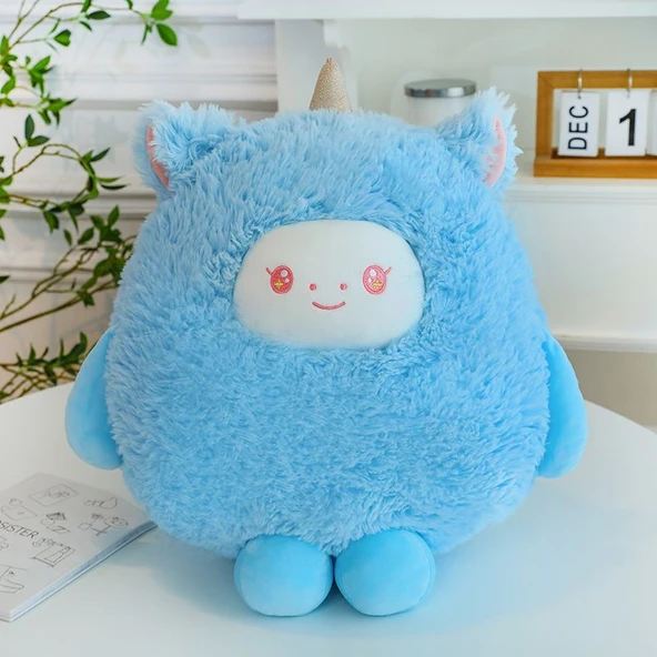 Yumuşak Peluş Oyuncak - Mavi Unicorn - 30cm