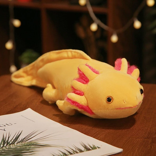 Altıgen Dinozor Peluş Oyuncak - Sarı - 45cm