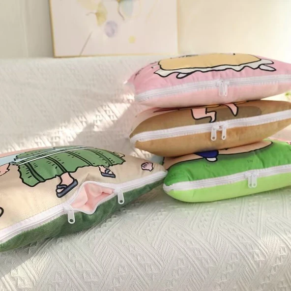 Crayon Shin-chan Bahar Serisi Klima Yorganı 2'si 1 Arada - Resim 4, 39x39cm - Resim 9