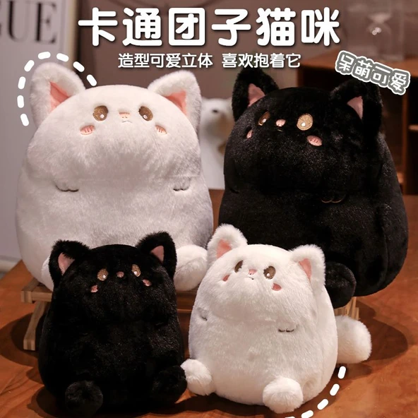 Çizgi Film Mantı Kedi Peluş Oyuncak - Beyaz 20x25cm - 2