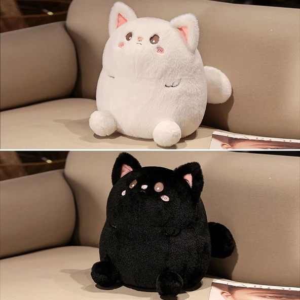Çizgi Film Mantı Kedi Peluş Oyuncak - Beyaz 20x25cm - 8