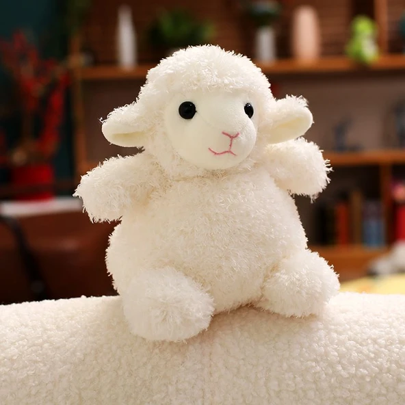 Bobo Koyun Peluş Oyuncak - Beyaz Koyun - 20cm