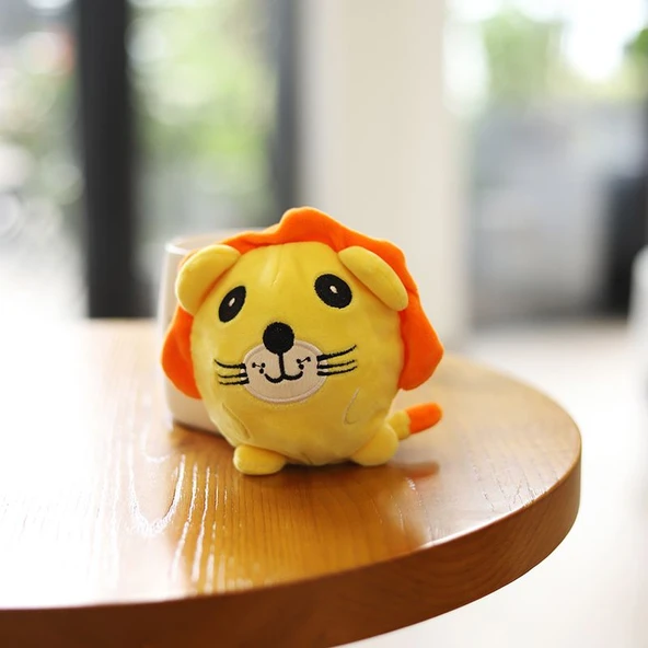 Peluş Oyuncak Zıplayan Top - Aslan - 10cm