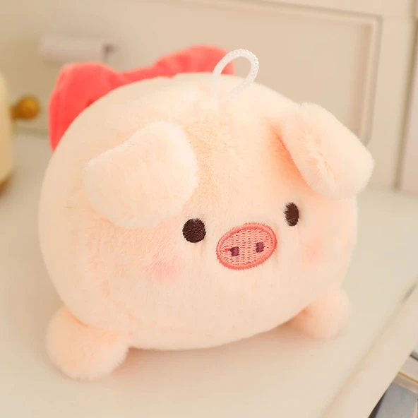 İpli Peluş Oyuncak - Domuz - 10cm