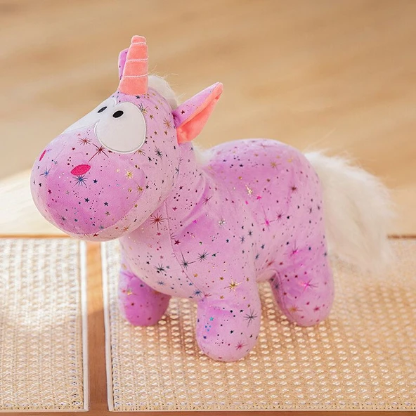 Çiçek Desenli Unicorn Peluş Oyuncak - Yeşil 40cm - 9