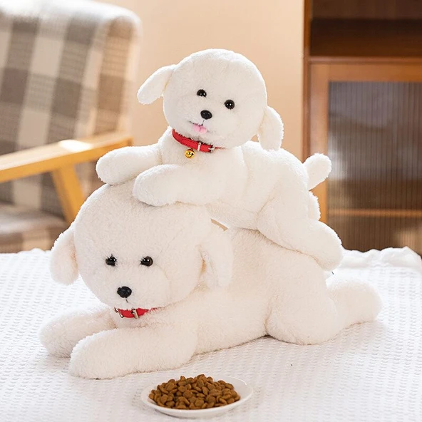 Bichon Frise Peluş Oyuncak - Oturan 22cm - 8