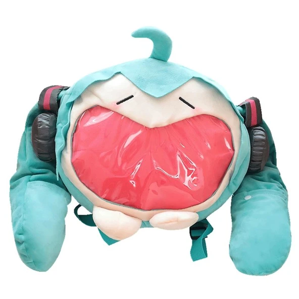 Hatsune Miku Ita Çanta Anime Peluş Sırt Çantası - Hatsune Pain Bag - 30x40cm - 12