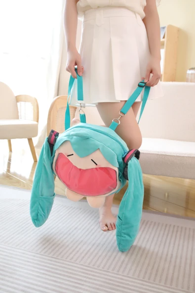 Hatsune Miku Ita Çanta Anime Peluş Sırt Çantası - Hatsune Pain Bag - 30x40cm - 9