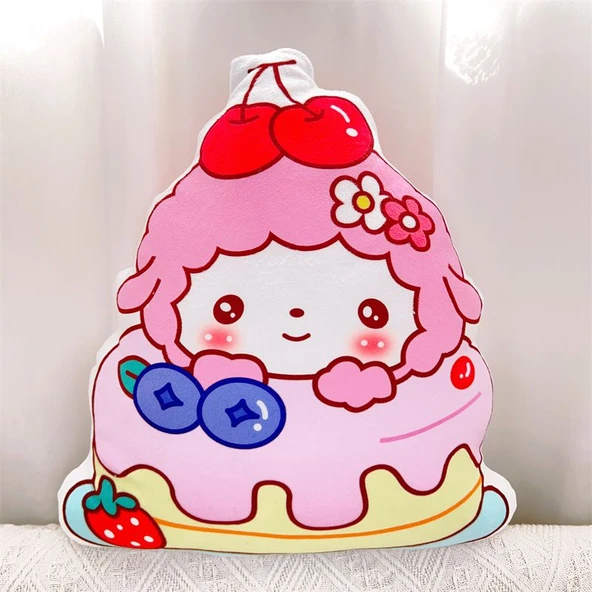 Kawaii Tatlı Peluş Yastık - Kuzu 38x42cm