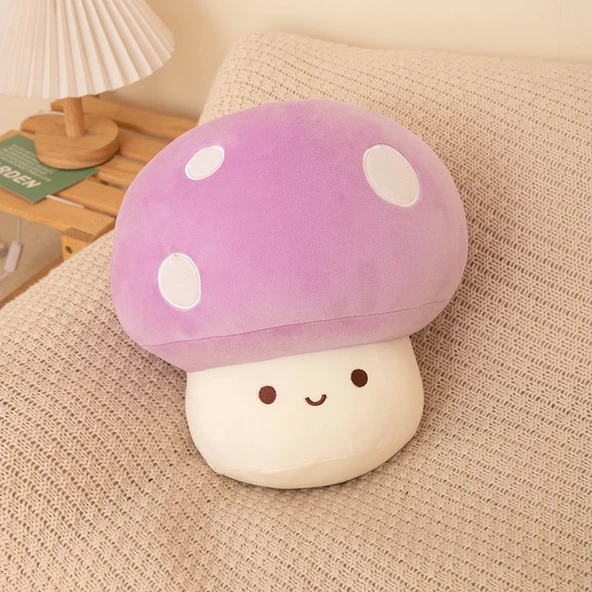 Mantar Peluş Oyuncak - Mor - 30cm