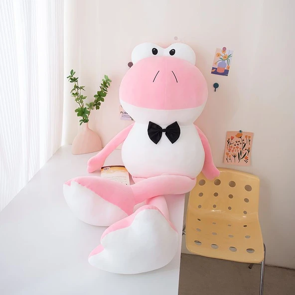 Pembe Kurbağa Peluş Oyuncak Bebek - 45cm
