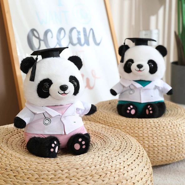 Buketli Peluş Panda Oyuncak - Tek Boyut - 12