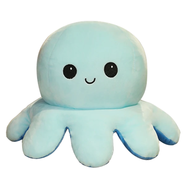 Çift Taraflı Ahtapot Peluş Oyuncak - Gökkuşağı - 20cm - 3