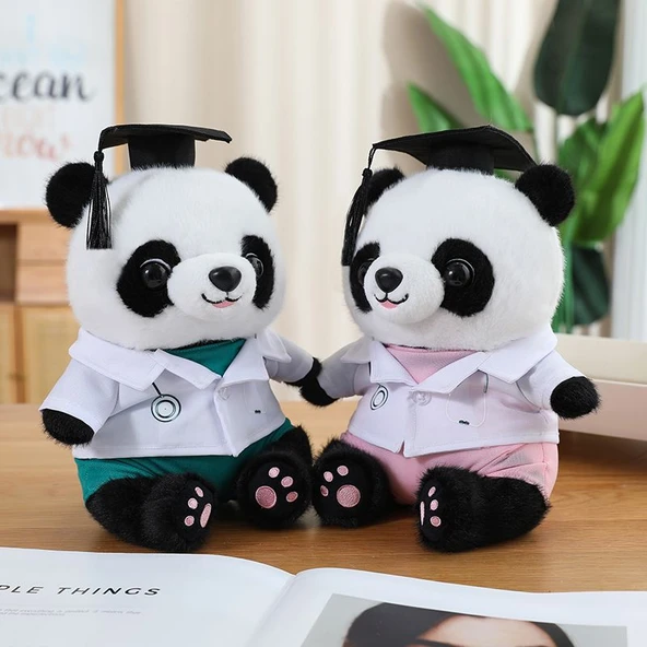 Buketli Peluş Panda Oyuncak - Tek Boyut - 11