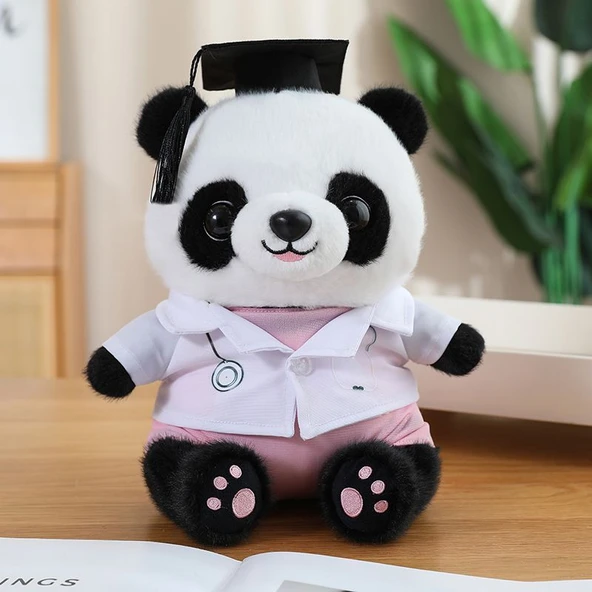 Buketli Peluş Panda Oyuncak - Tek Boyut - 7