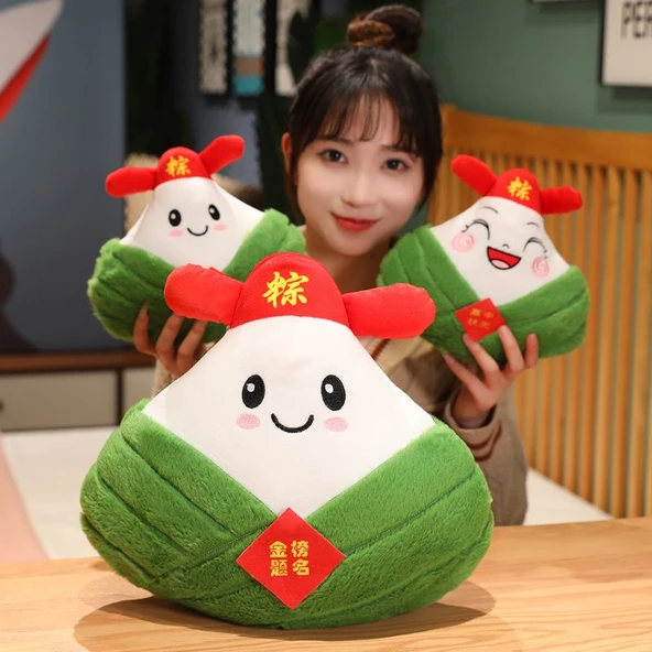 Zongzi Peluş Oyuncak - Öğrenci Desenli - 40x35cm - 5
