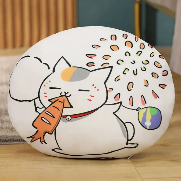 Sepet Kedi Peluş Yastık - 45cm - 6