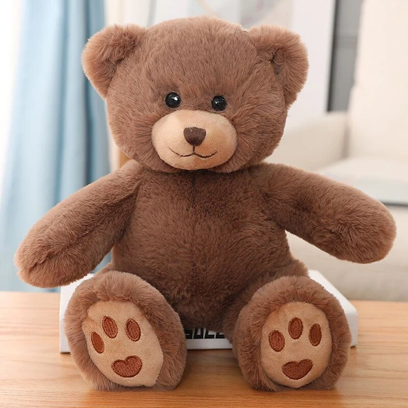 Peluş Oyuncak Ayıcık - Gri, 35cm