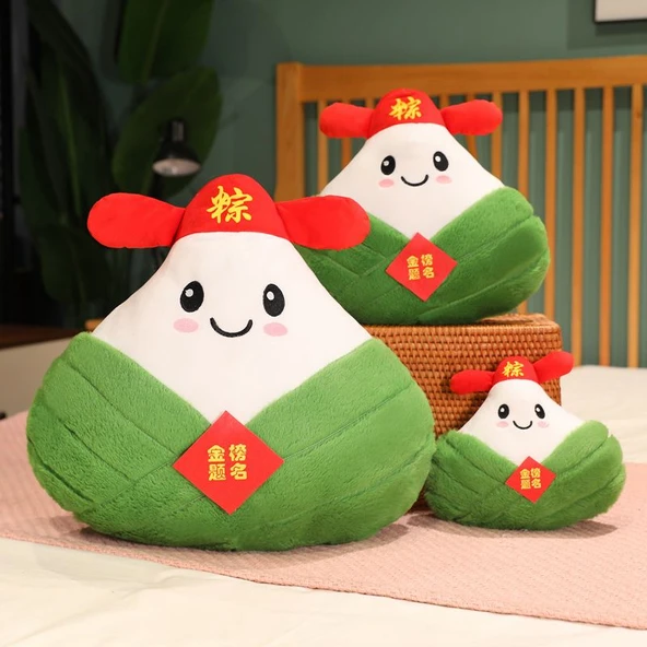 Zongzi Peluş Oyuncak - Öğrenci Desenli - 40x35cm - 7
